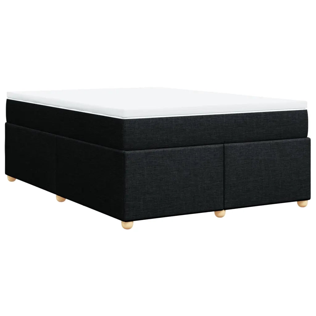 Giroletto a Molle con Materasso Nero 160x200 cm in Tessuto 3285389