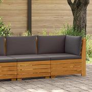 Salotto da Giardino-Set Lounge da Giardino 2 Pezzo Marrone Legno di Acacia Massello 719409