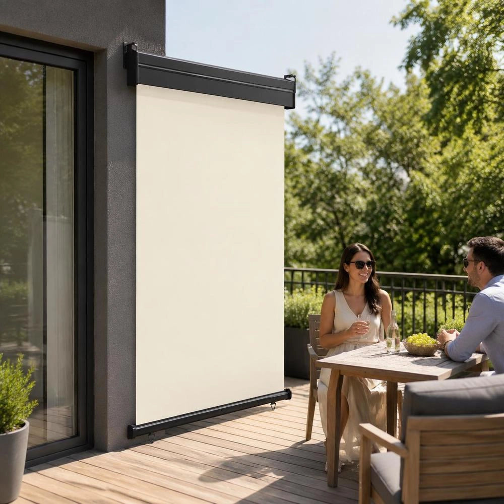 Balcony Side Awning 65x250 Cm Cream