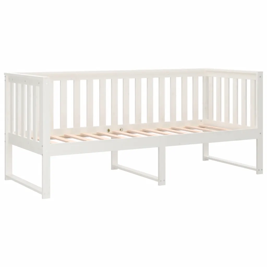 Dormeuse senza Materasso Bianca 80x200 cm Legno Massello Pino 820877