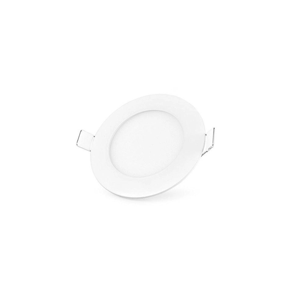 Trade Shop - Kit 10 Plafoniere Faretti Led Tondo O Quadrato Da Incasso Con Alette 6w - -bianco Naturale  Tondo    -