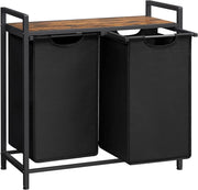 MOBILE BAGNO Valora Cestino Rustico Marrone MDF Telaio in Acciaio