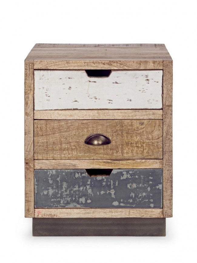 Comodino 3 Cassetti Tudor in Legno
