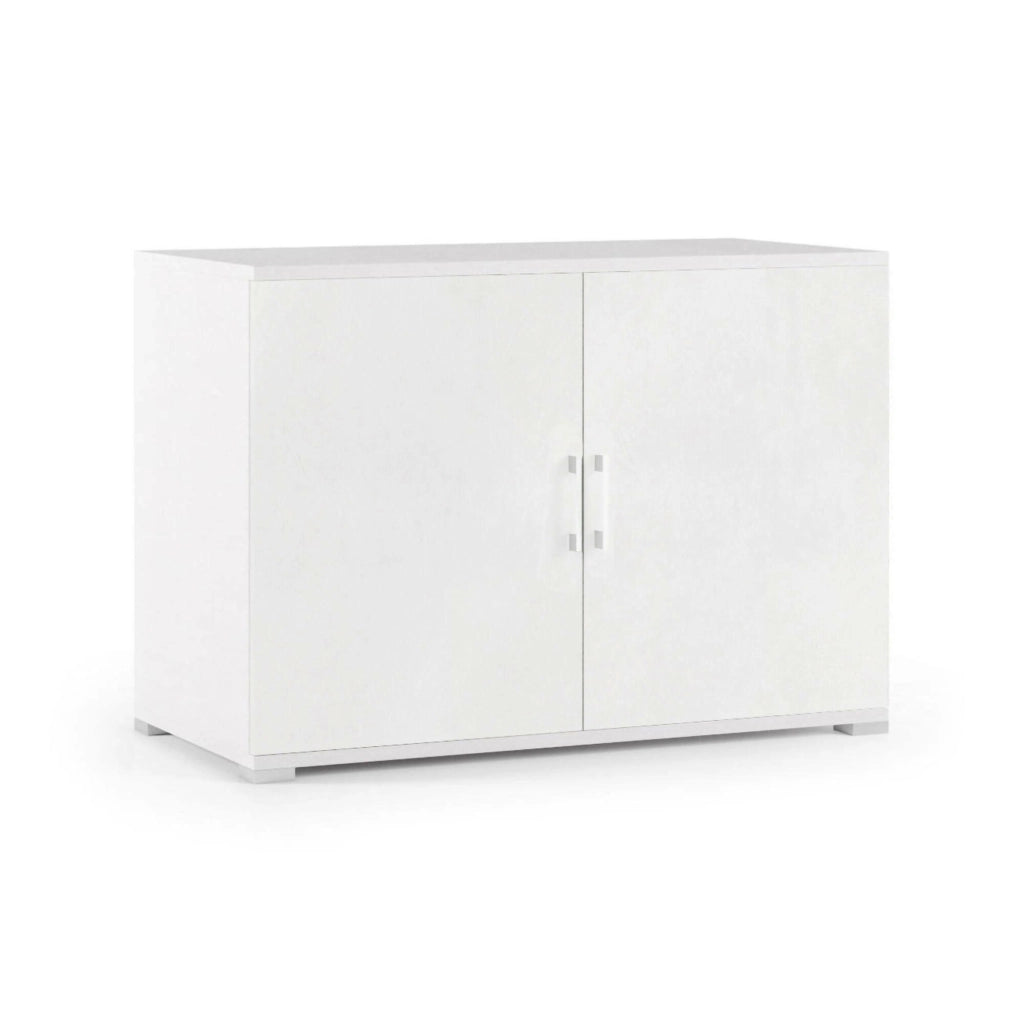 Serafinito, Armadio Multiuso 2 Ante un Ripiano Made in Italy, 90x66h cm Bianco