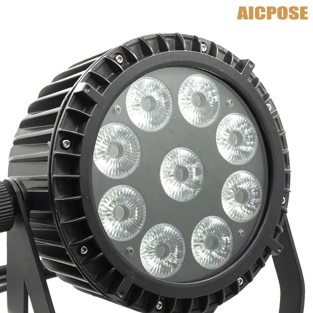 Trade Shop - Ip 65 Waterproof Led Par 9x20 Rgbw 4in1 Full Color Resistenti All'acqua -