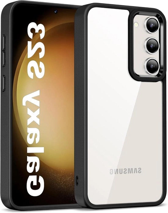 Case Premium per Galaxy S23 5G (6.1 pollici) - Translucido e Shockproof - Nero - Anti-abbagliamento