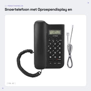 Telefono Desktop con Display di Chiamata - Montaggio a Parete - Sistema FSK/DTMF - Risparmio Energetico