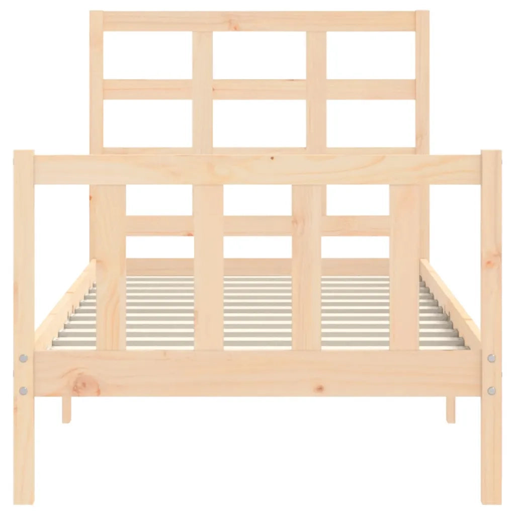 Letto senza Materasso-Struttura Letto 90x190 cm in Legno Massello di Pino 836758