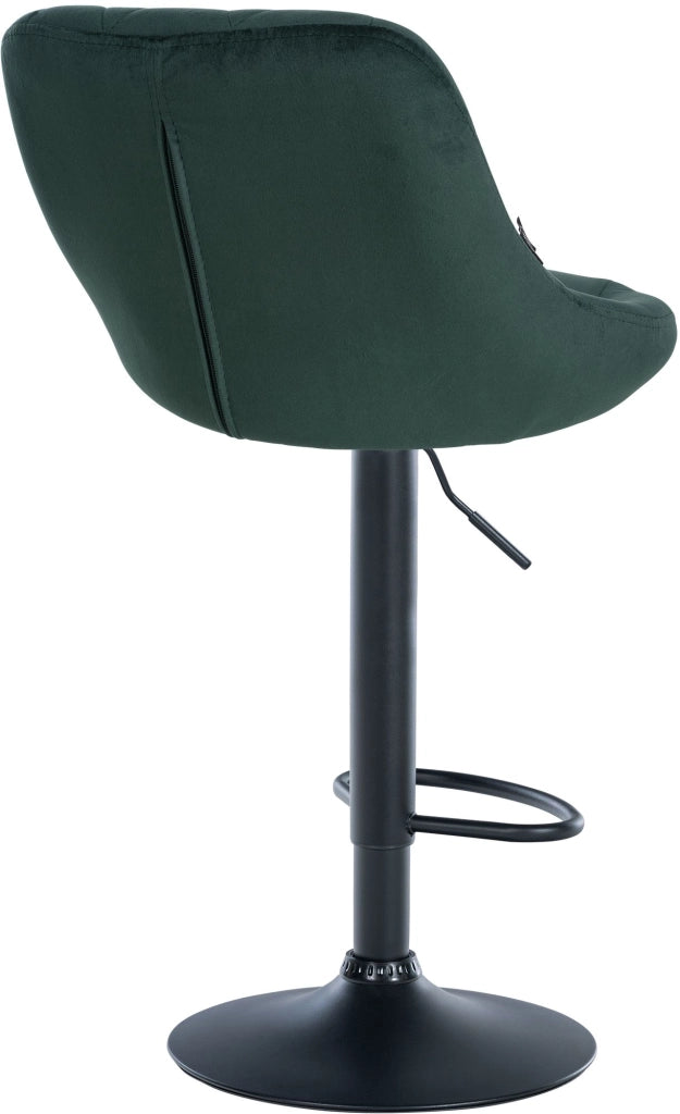 Sgabello da bar Lazio Velvet Verde scuro,nero
