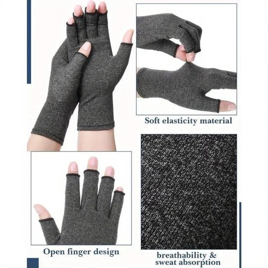 Due paia di guanti senza dita, supporto compressivo sportivo, antiscivolo in silicone + mesh respirante, adatto per bicicletta/ironman/outdoor tutti i giorni, stile trendy. (Nero, S)