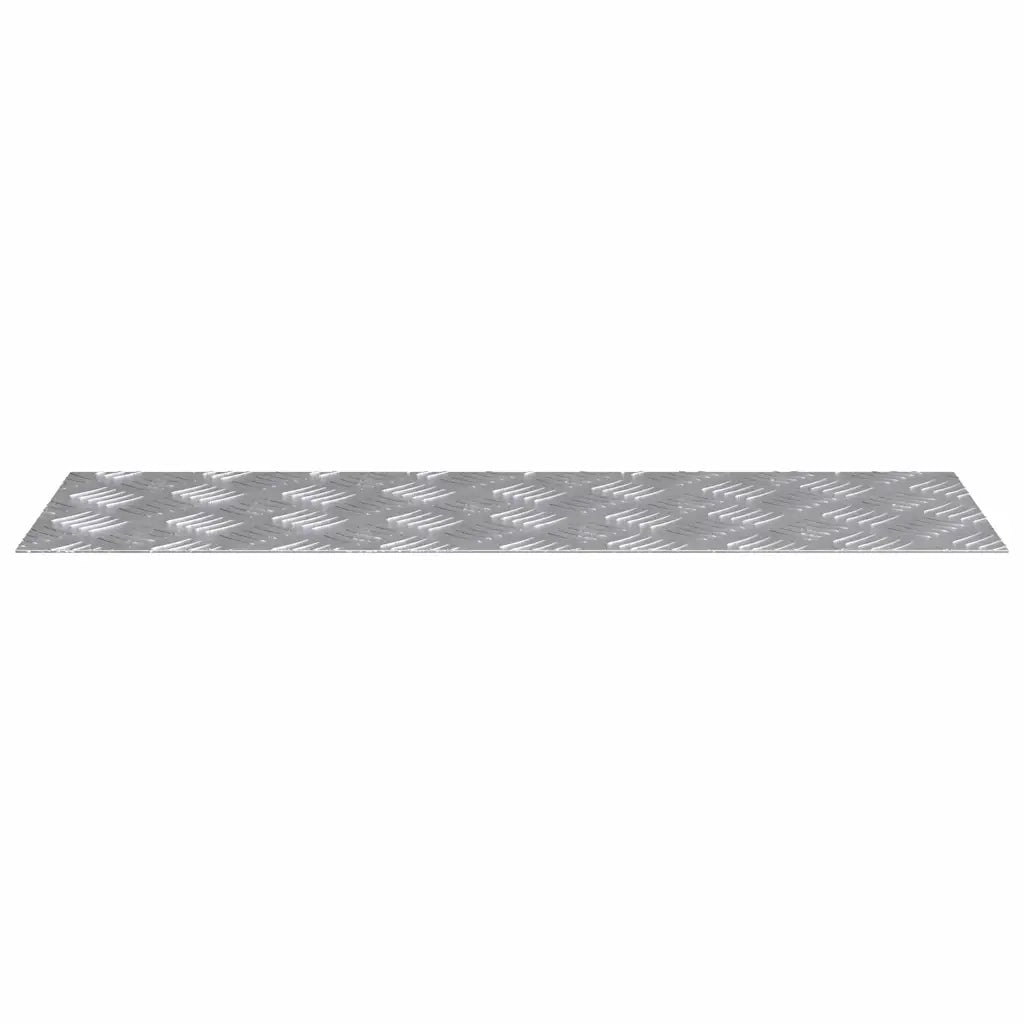 Gradini per Scale 2 pz | Tappetini per scale autoadesivi Argento 75 x 25 cm Alluminio
