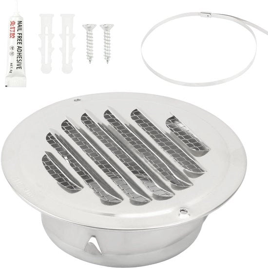 Ventilatore a soffitto 100 mm - Acciaio inossidabile - Rond - Per esterni