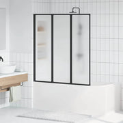 Parete doccia Nero 132 x 2 x 140 cm Alluminio e PP 42009755