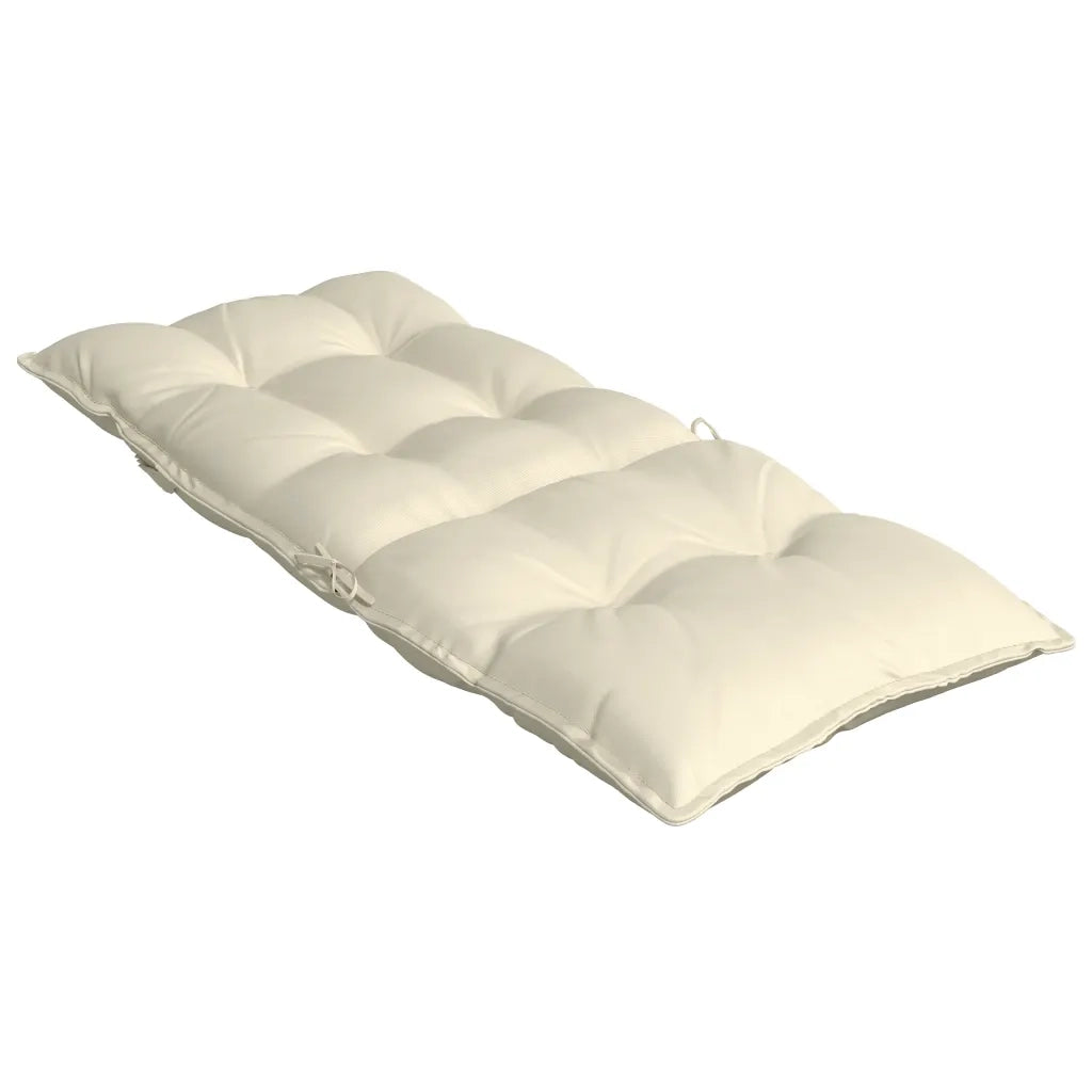 Cuscini per Sedia con Schienale Alto 4 pz Crema Tessuto Oxford 377609