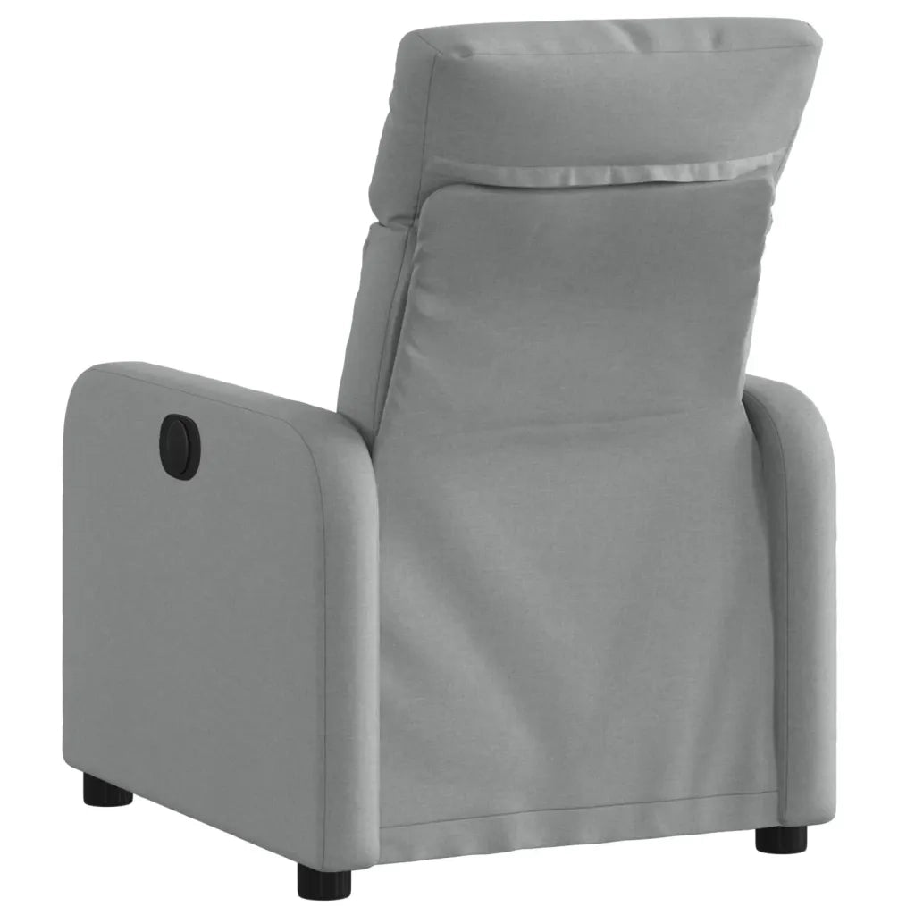 Divano Sedia-Poltrona Reclinabile in Tessuto Grigio Chiaro 246224