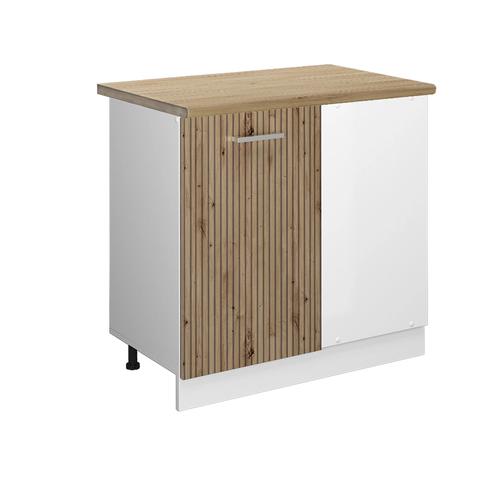 Vicco Mobile ad angolo cucina Rovere artigianale 86 cm , PL Rovere
