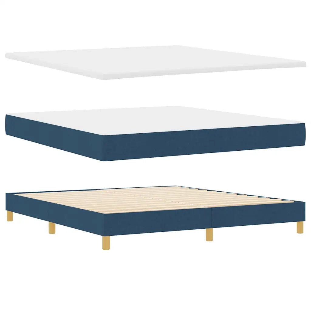 Letto a molle con cuscino con testiera Blu 180 x 200 cm Tessuto 3339020