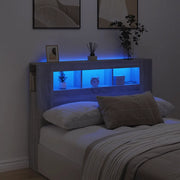 Testiera LED Grigio Sonoma 140x18,5x103,5 cm Legno Multistrato