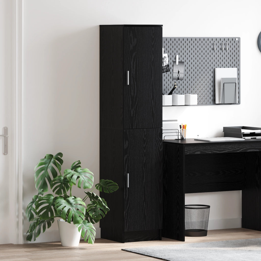 Mobile Buffet Rovere Nero Legno Ingegnerizzato Medio