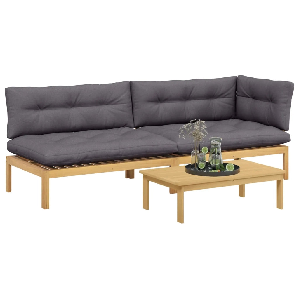 3 Pezzo Unità di divano pallet da giardino 3418287