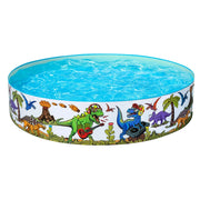 Trade Shop - Piscina Rigida Per Bambini 2+ Anni Con Motivo A Dinosauri ø183x38cm 946lt Giardino 55022 -
