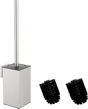 Set di spazzole per il water di acciaio inossidabile 304, installazione a parete con supporto per spazzola per il water – inclusa 2 teste di spazzola (Quadrato Argento)