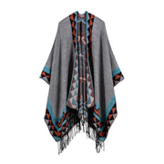 Sciarpa da donna in cashmere, reversibile, modello allungabile