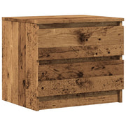 Comodino | Armadio da Notte | Mobiletto da notte Legno Antico 50x40x43.5 cm in Legno Multistrato