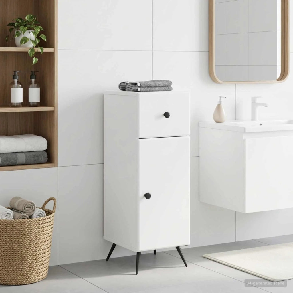 Mobiletto da Bagno BREDA Bianco 30 x 31 x 80 cm 897485