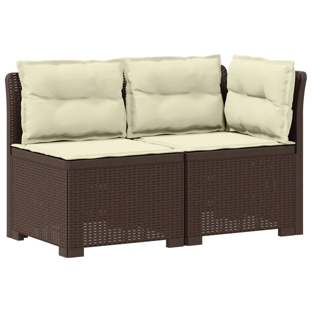 Divano da Giardino a 2 Posti con Cuscini Aspetto Rattan PP 8011944