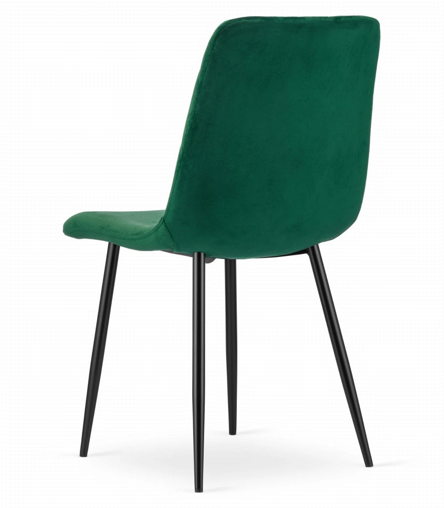 Sedia VALORA TURIN - Velluto verde scuro per soggiorno, ufficio, sala da pranzo x 1