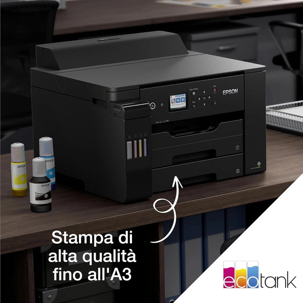 Epson EcoTank ET-16150 Stampante con Serbatoi D’inchiostro | Piccolo Ufficio e Azienda | Wi-Fi | A3+ | Stampa Fronte/Retro | Display LCD 6.1 cm | 3 Anni D'Inchiostro Inclusi