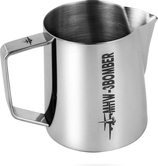 Pitcher di latte per espresso 600ml contenitore di schiuma di latte per espresso contenitore di schiuma di latte in acciaio inossidabile per espresso schiuma di latte per espresso stoviglie per espresso schiuma di latte