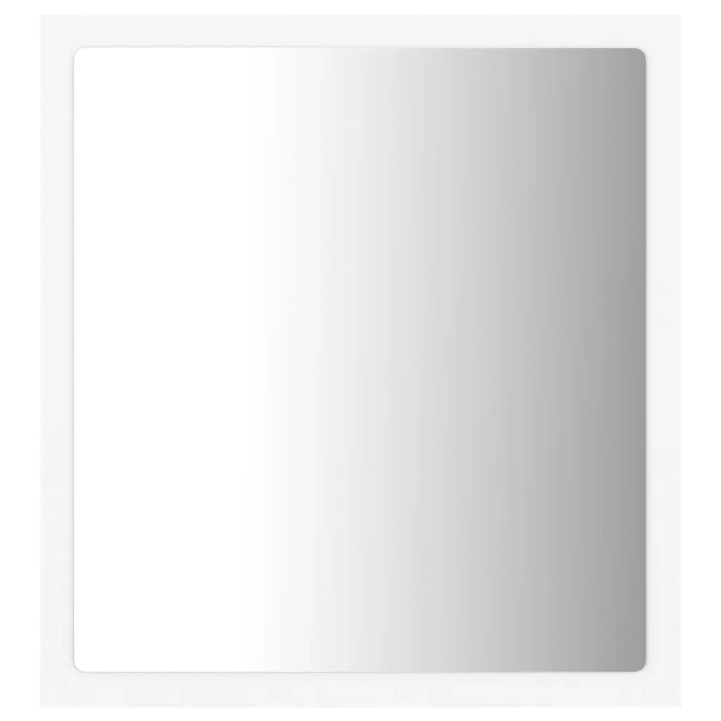 Specchio da bagno a LED 40 x 8,5 x 37 cm acrilico bianco 02_0006980