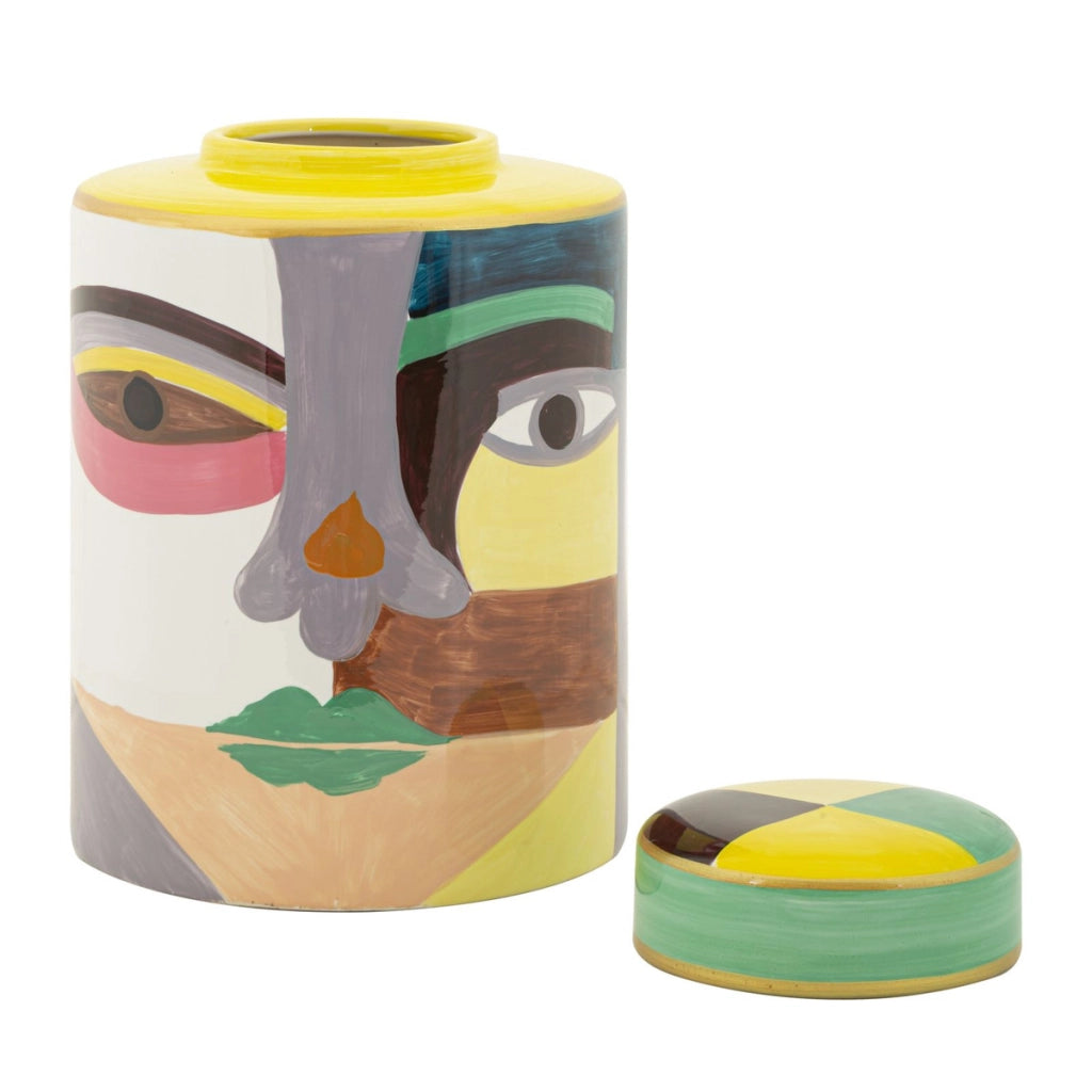 Vaso Decorativo VKH838, Multicolore, Ceramica, 19x19x28 cm