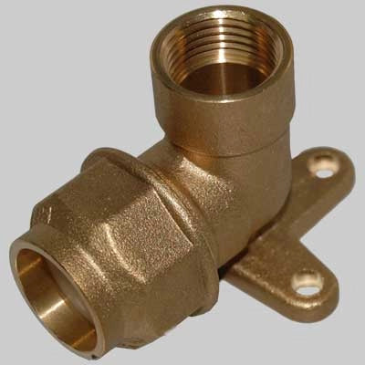 RACCORDO A GOMITO FEMMINA CON STAFFA ANELLO RESINA  25 x 3/4     ASTORI