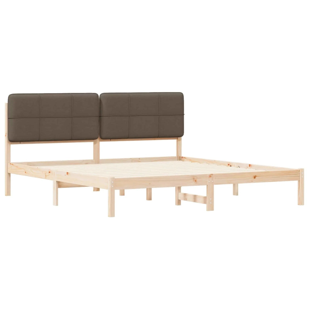 Letto con Testiera Rivestita Talpa 200 x 200 cm Pino massello 3405570