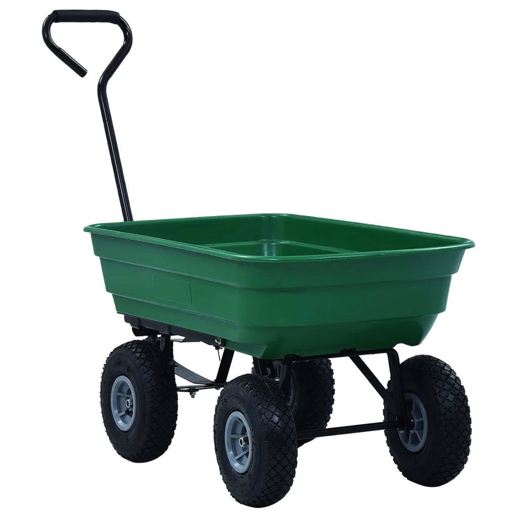Carrello Manuale Ribaltabile da Giardino 300 kg 75 L Verde CFW4462081