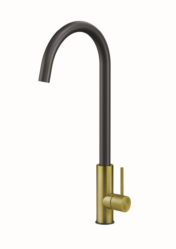 Miscelatore ACQUAMIX 9242 con canna girevole BLACK- GOLD 9242MISCINOX.L79