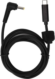 Cavo di ricarica USB C a 40 mm PD a Adattatore DC per alimentatore laptop 3A 65W cavo di ricarica veloce - Tipo C a 40 x 17 mm a croce con cinghia per cavo.