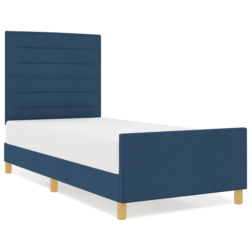Letto Blu 90x190 cm Tessuto