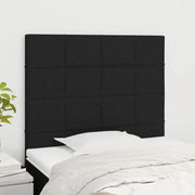 Testiera-Testata-Testiera Decorativa Nera 90x5x118/128 cm Tessuto 337525