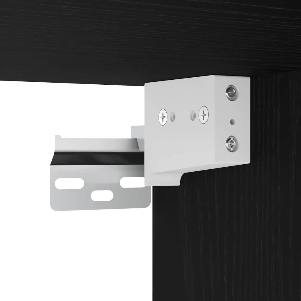 Mobiletto moderno per lavabo interno 41 x 38,5 x 46 cm ampio spazio di archiviazione elegante legno ingegnerizzato nero 02_0058393