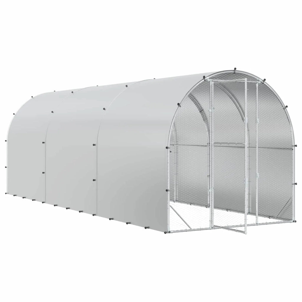 Pollaio Argento 600 x 200 x 200 cm Acciaio zincato 3434687