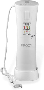 Macom just kitchen 861 frozy ice crusher tritaghiacchio elettrico per granite e cocktail, 30 w, 56 decibel, plastica, bianco