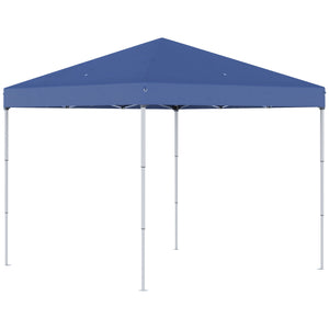 Gazebo Pieghevole da Giardino 2,45x2,45x2,45m in Acciaio e Tessuto Oxford Blu