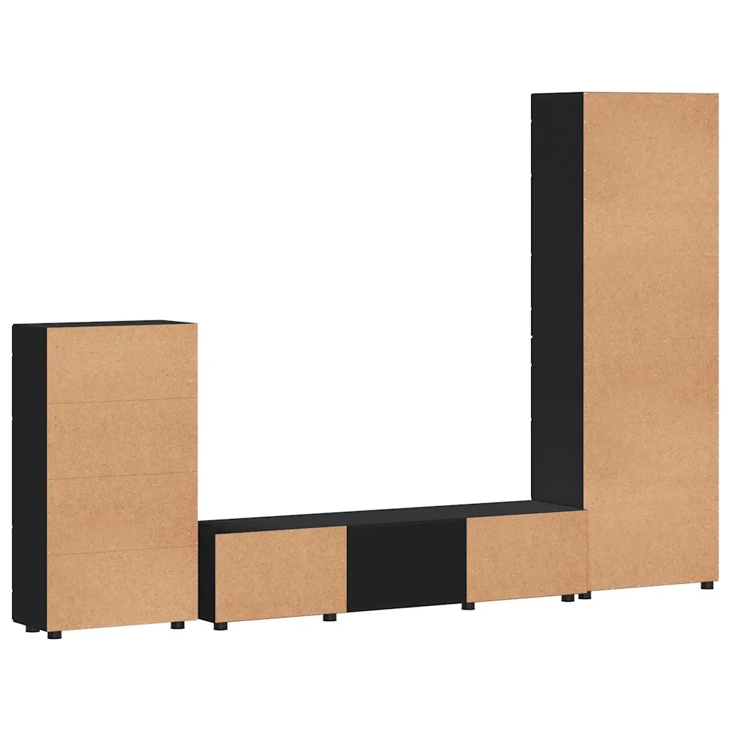 Set mobile TV con cassetto FLORIN 3 pcs Nero Legno multistrato 3397955