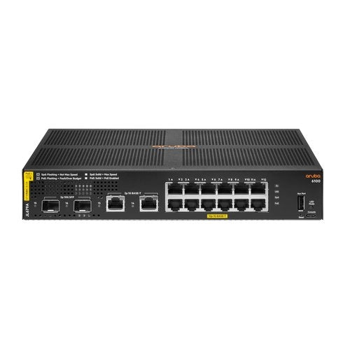 Switch aruba 6100 12g poe classe 4 2g/2sfp+ 139 w - JL679A#ABB