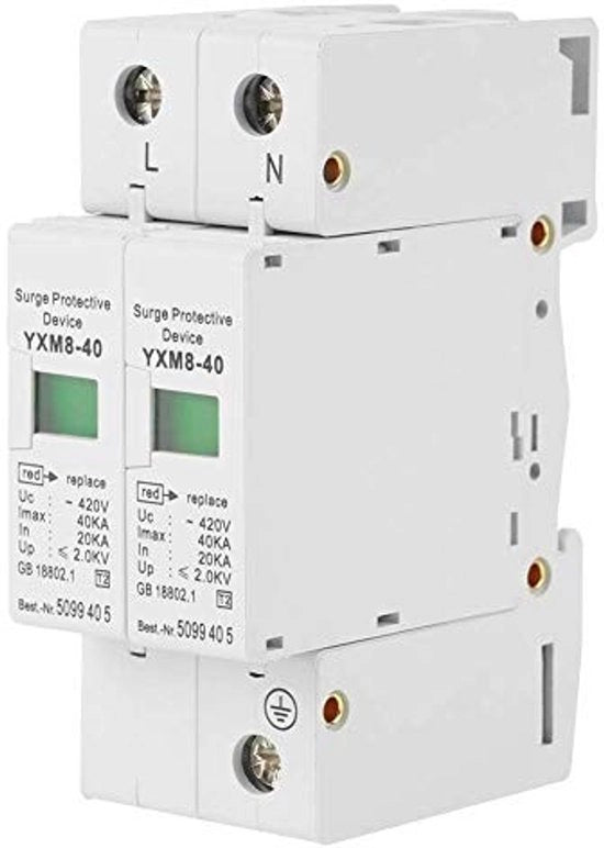 Protettore di Surra 2P 40KA per Protezione da Fulmini 220V per Uso Domestico