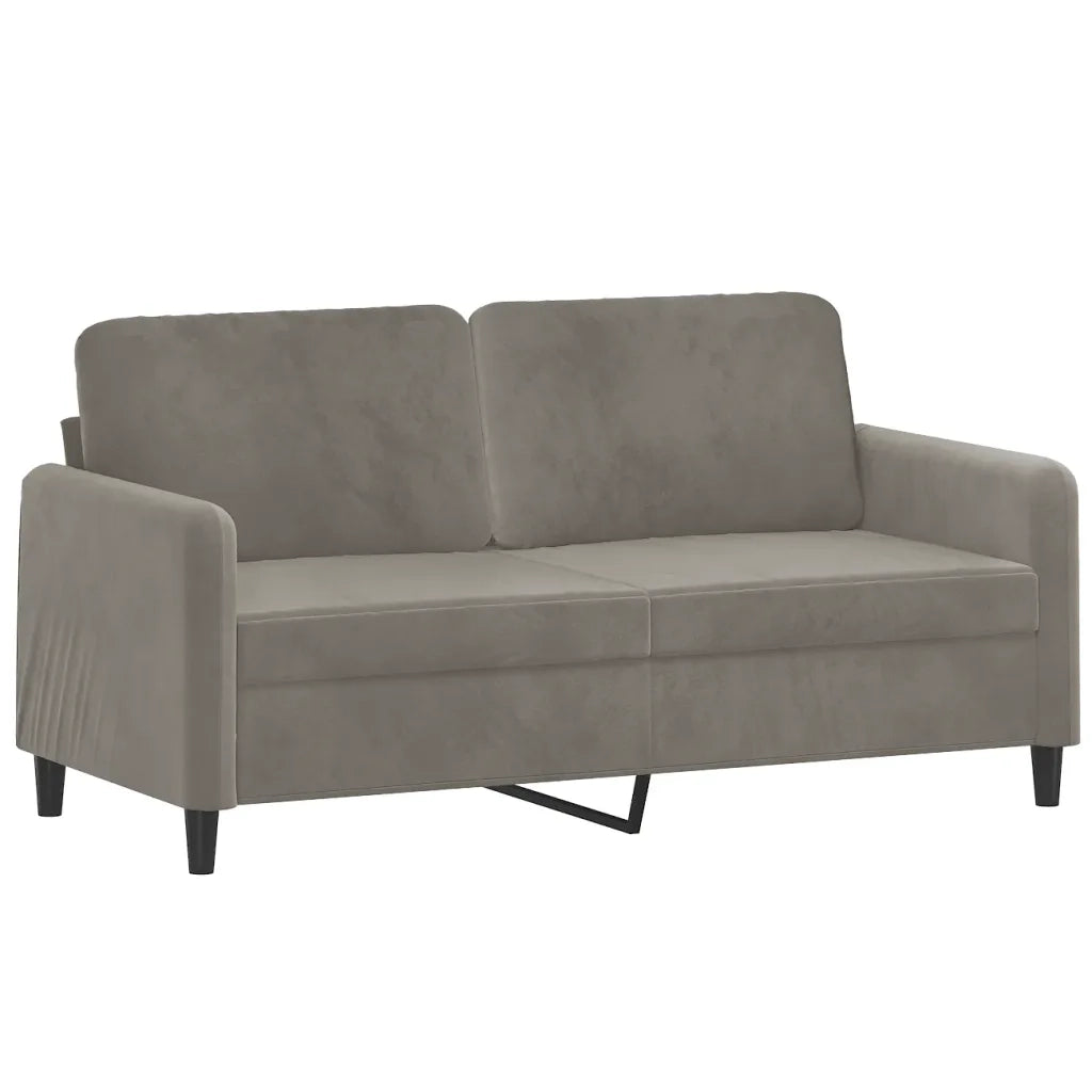 Divano a 2 Posti Grigio Chiaro 140 cm in Velluto 349043